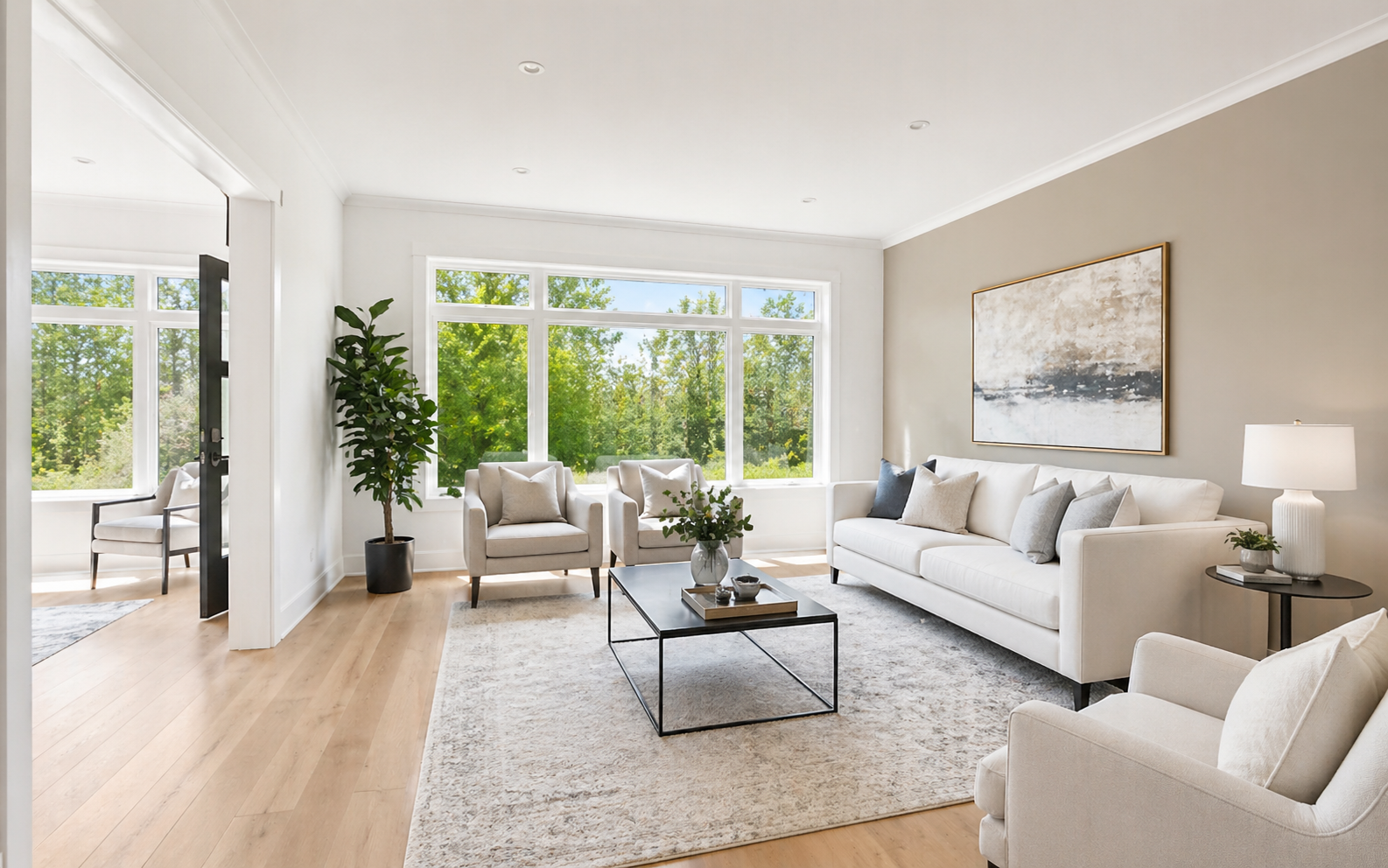 Freshly painted living room by Sky Painting Toronto