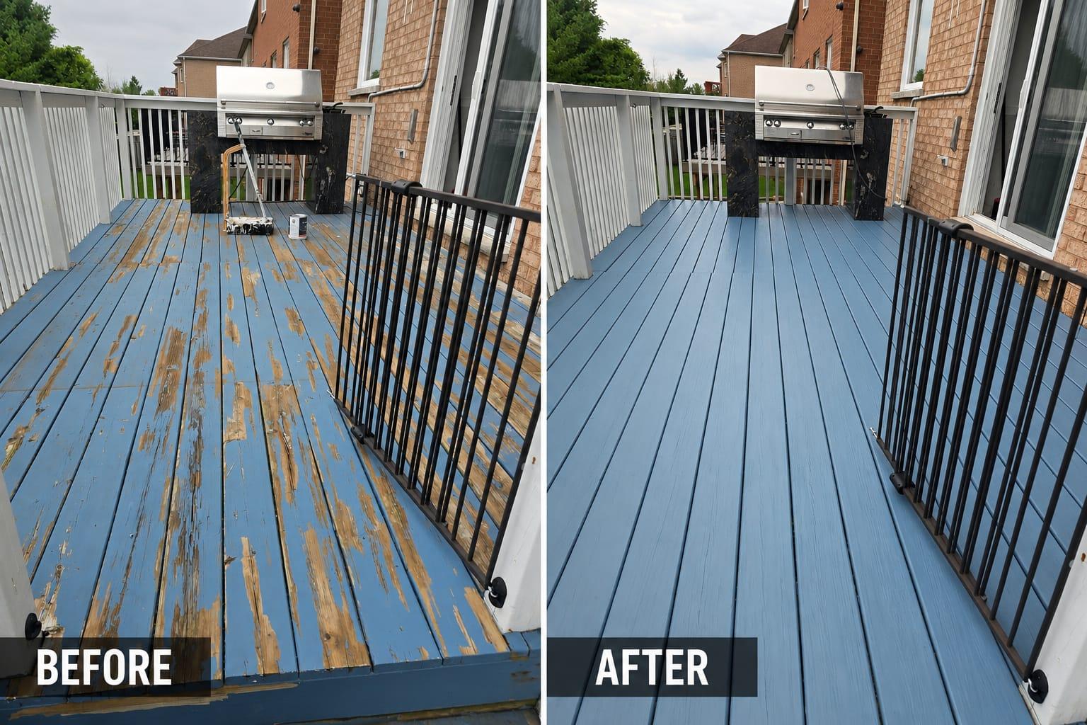 Deck & Stairs Repaint — Richmond Hill